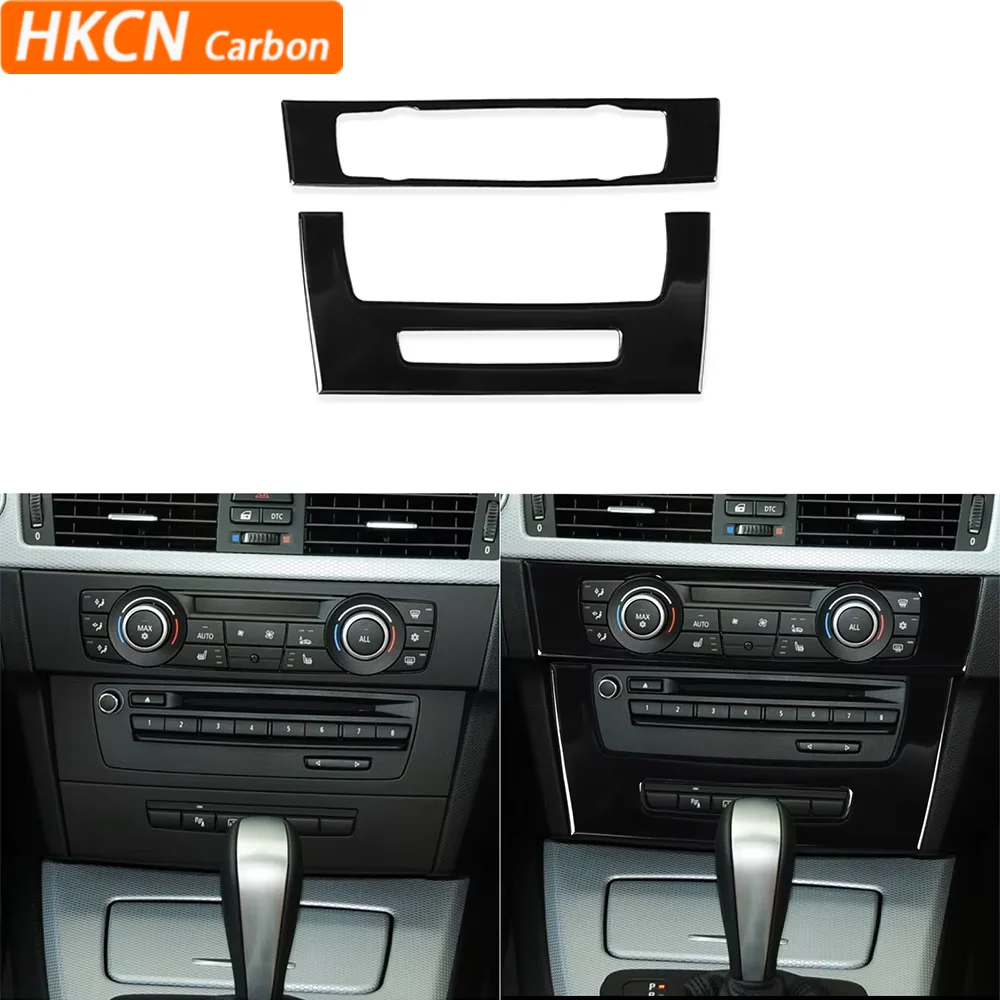 Interni Decorazione per BMW E90 E92 E93 Serie 3 in Fibra di Carbonio Condizionatore d'Aria Centrale Presa Presa di Corrente Cruscotto Pannello Altoparlante Decor Modanatura (Misurare : N
