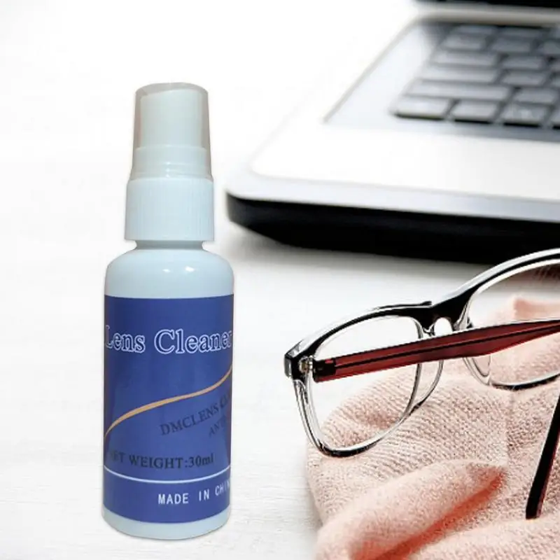 Limpiador de gafas con pulverizador, limpiadorde lentes de cámara, solución de pulverización multiusos, 30ml