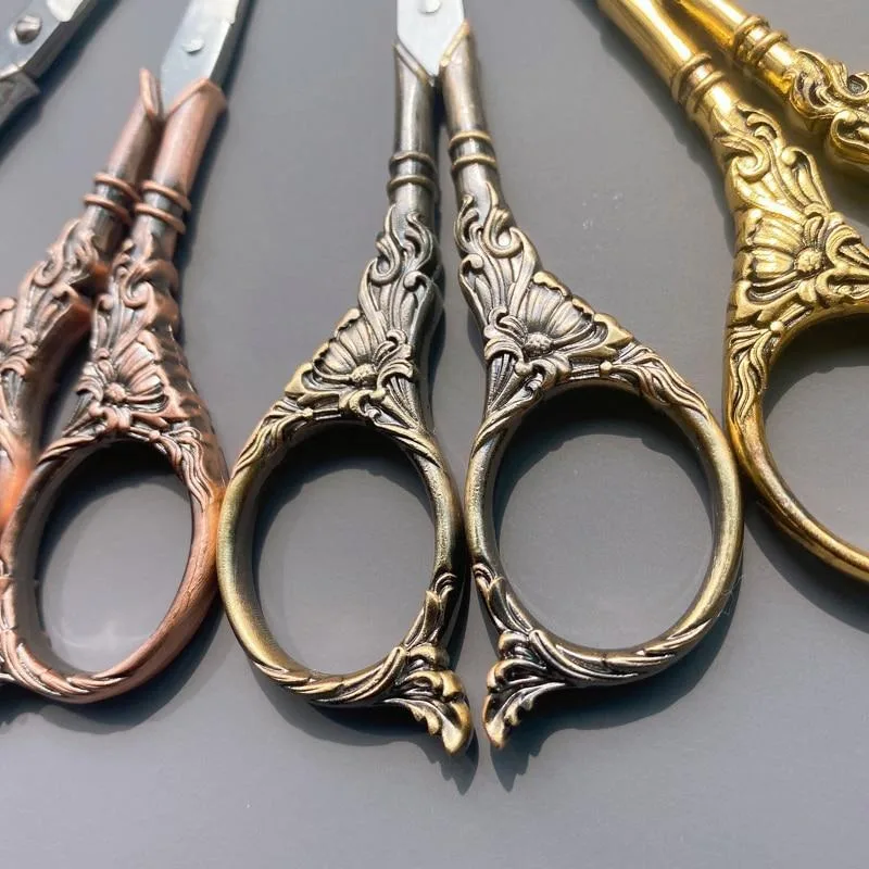 European Sewing Vintage Scissors Vintage Embroidery Retro Dressmaker Shears Fabric Tool Needlework Tailor Shears 1Pc sewing scissors tailor scissors sewing supplies