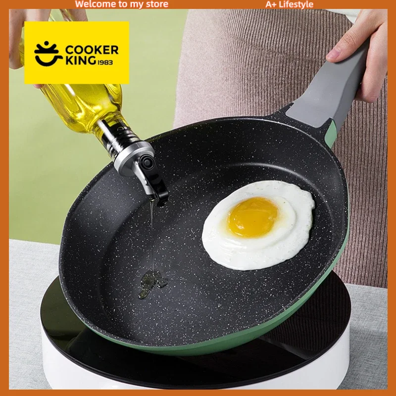 COOKER KING Spot Goods 24/26cm Non-Stick Frying Pan Medical Stone Coating Wok Profession Saucepan Gas Induction Cooker Universal