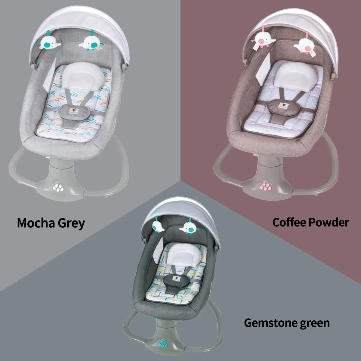 Multifuncional bebê cadeira de balanço, bebê espreguiçadeira, balanço  elétrico ajustável, berço Bluetooth inteligente, recém-nascido, 3 em 1 -  AliExpress