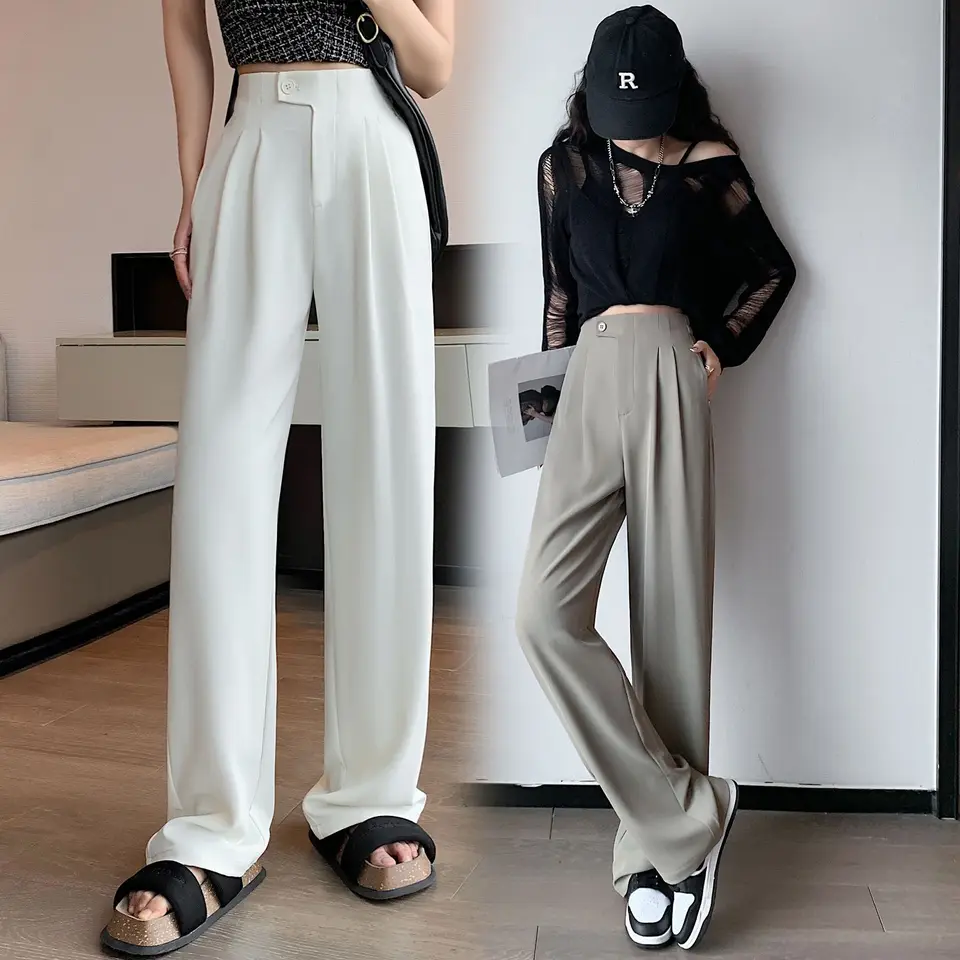 Women Plain Cotton Linen Wide Leg Pants Ladies Summer Casual Drawstring  Trousers | Fabricating and Metalworking