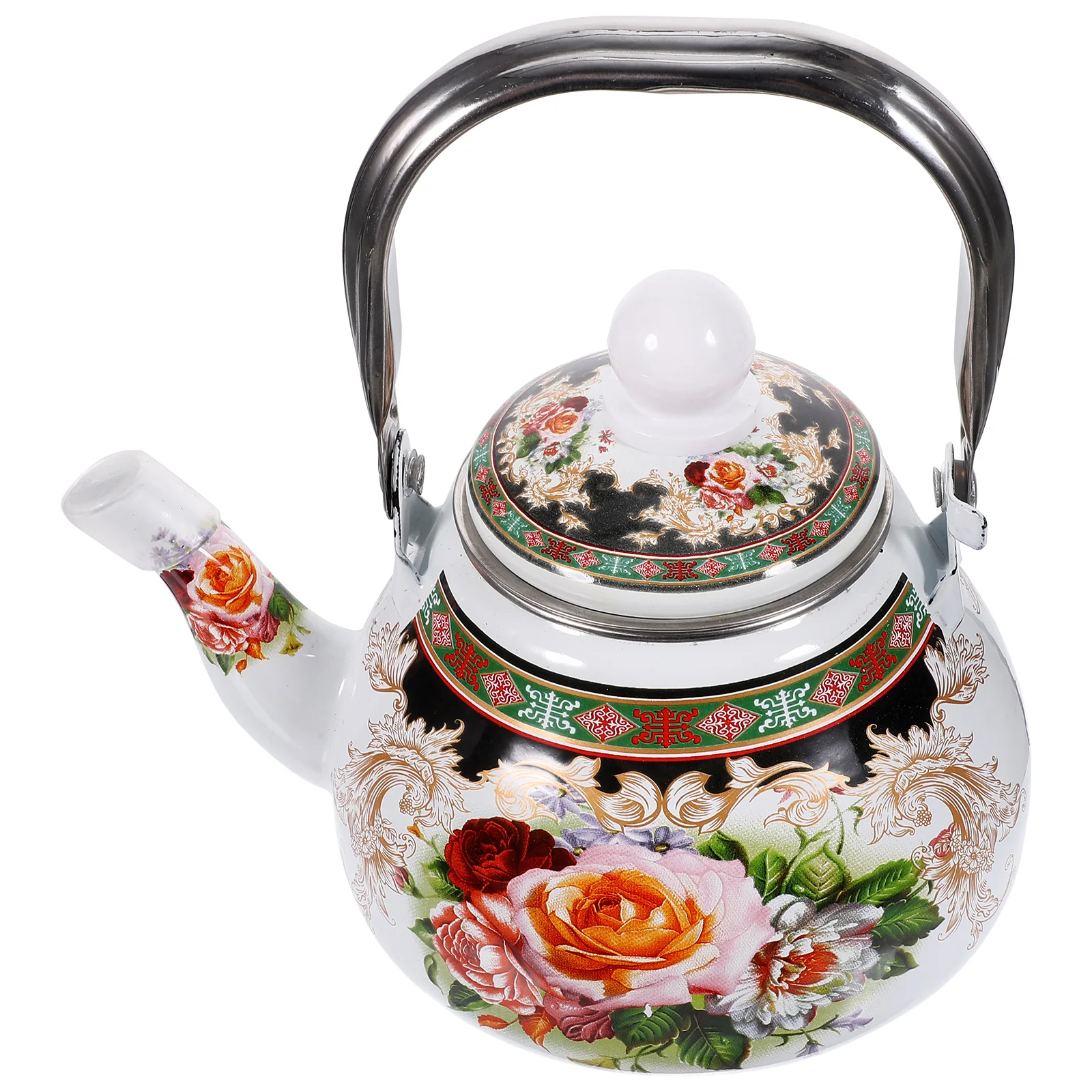 

Enamel Pot Tea Kettle Pots for Stove Top Teapot Stovetop Water Kitchen Loose Kettles Kungfu