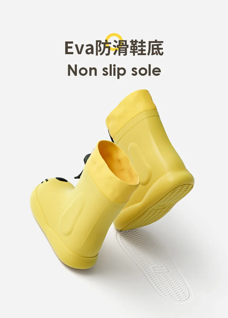 Childrens Waterproof Rain Boots - Boys and Girls EVA Safety Shoes