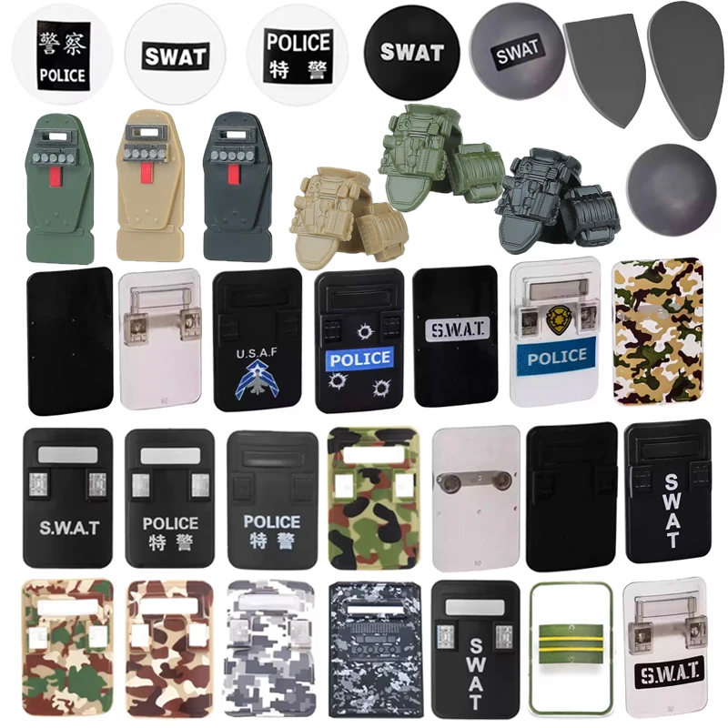 Deluxe Military SWAT Police Shield Building Blocks Set