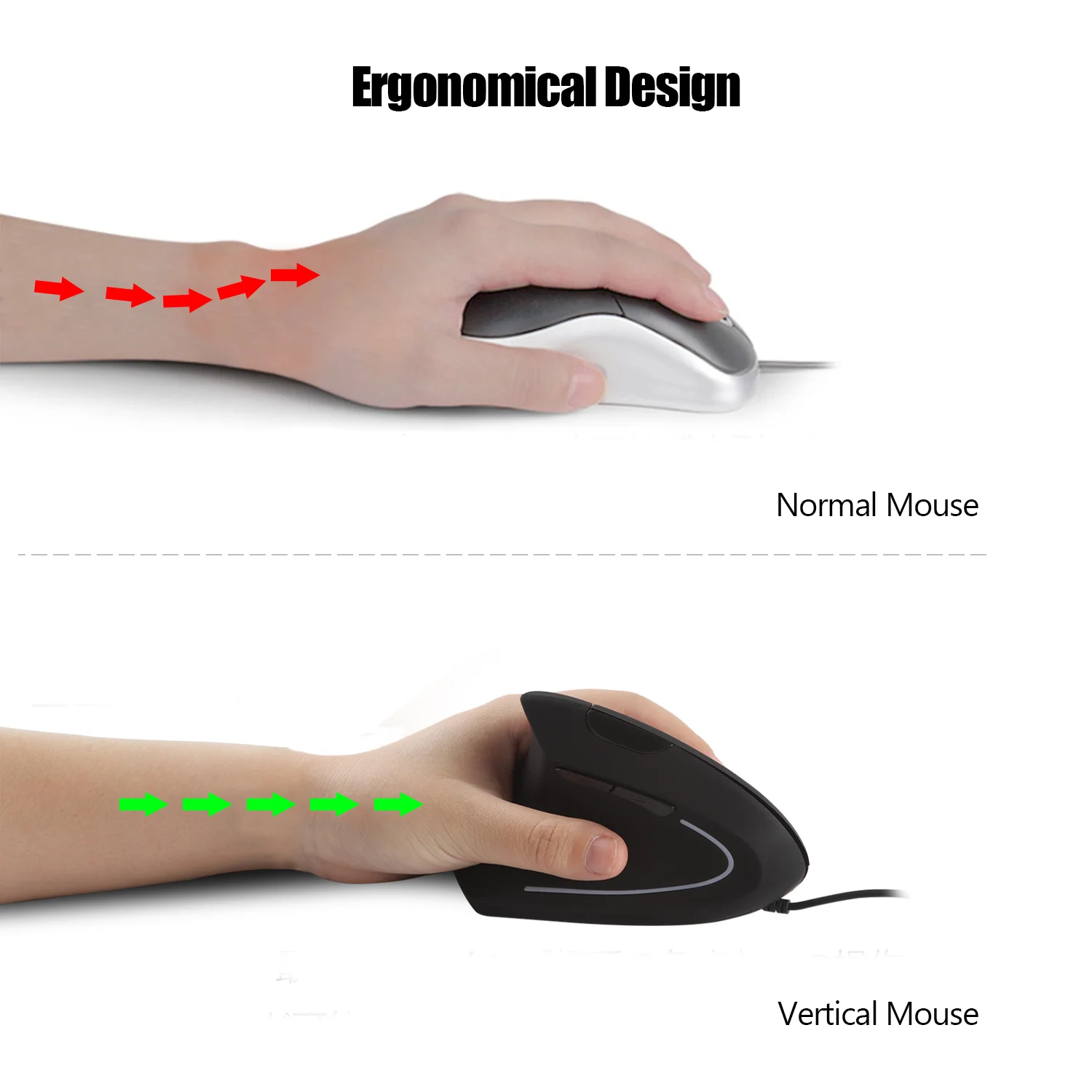 CHUYI Wired/Wireless Mouse Right/Left Hand Ergonomic Vertical Mouse Healthy 2.4G USB Optical With Pad For PC Laptop Desktop wireless mouse ergonomic mouse wired mouse