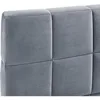 Upholstered Daybed, Mid Century Day Bed Frame with A Backrest and Armrest, Velvet Corner Beds for Living Room, Bedroom, Gray 6