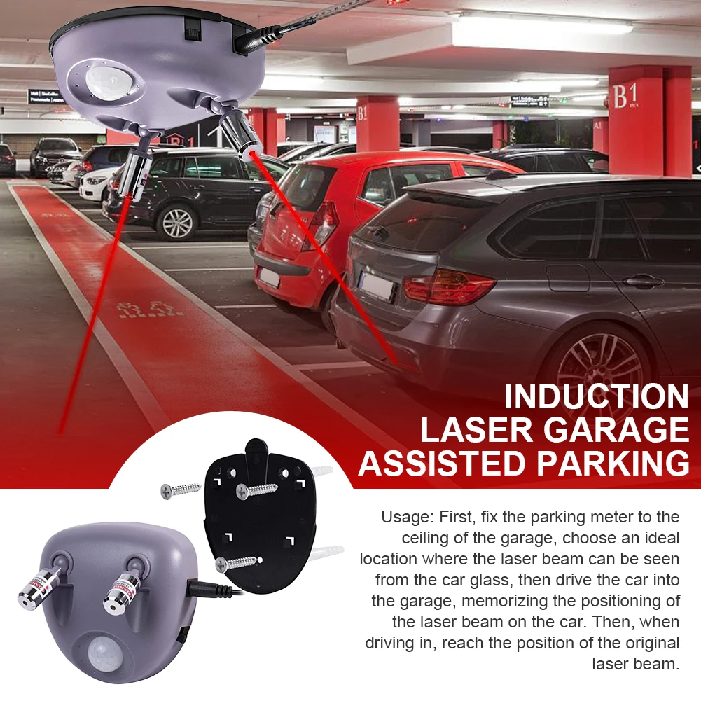 Garage Assist Parking 110-220V Car  Garage Parking Sensor Assist Aid Guide Stop Light System  Parking Sensor