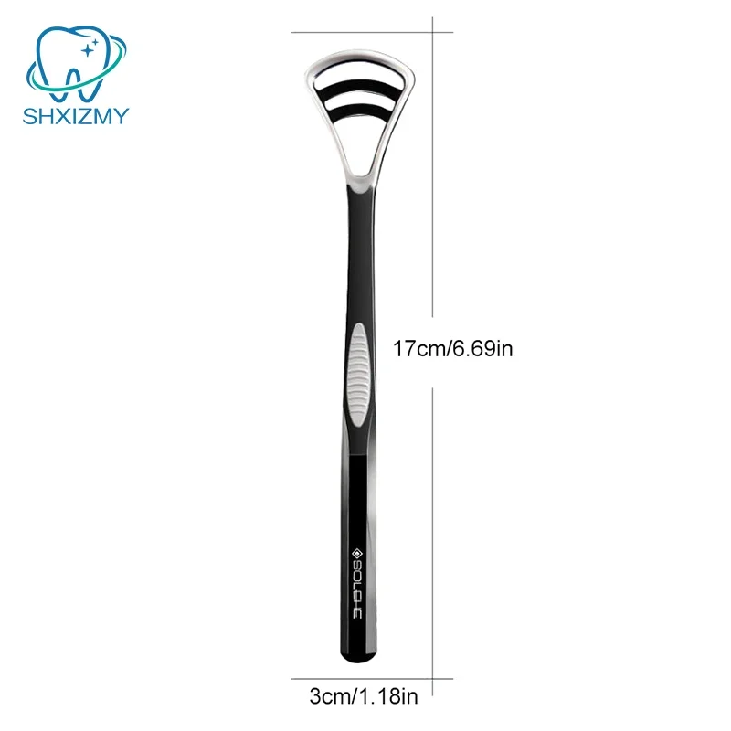 Dual-Use Reusable Tongue Scraper for Fresh Breath and Oral Hygiene