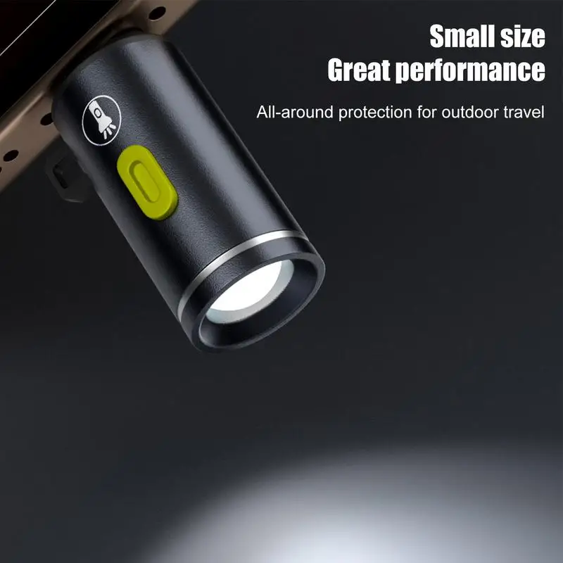 Type-C LED Handheld Strong Light Pocket Keychain Flashlight Mini Flashlight Small Torch Light Outdoor Hiking Camping Accessories led flashlight mini flashlight led flashlights mini led flashlight led torch light