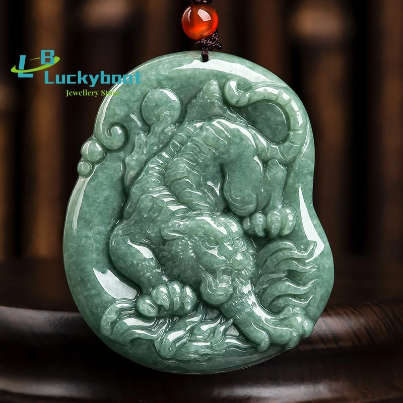 

Лидер продаж, натуральное ожерелье с подвеской в виде зодиака из нефрита, тигра, ручной вырез, модные ювелирные изделия для мужчин и женщин, Подарочный амулет на удачу