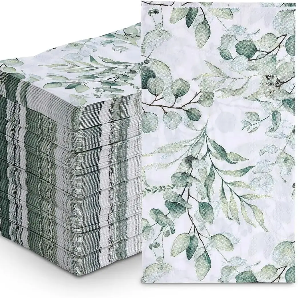 Floral Cocktail Beverage Napkins Disposable Paper Spring Flowers Dessert Napkin for Wedding Holiday Birthday Party Supply 40/80 disposable tableware paper napkins
