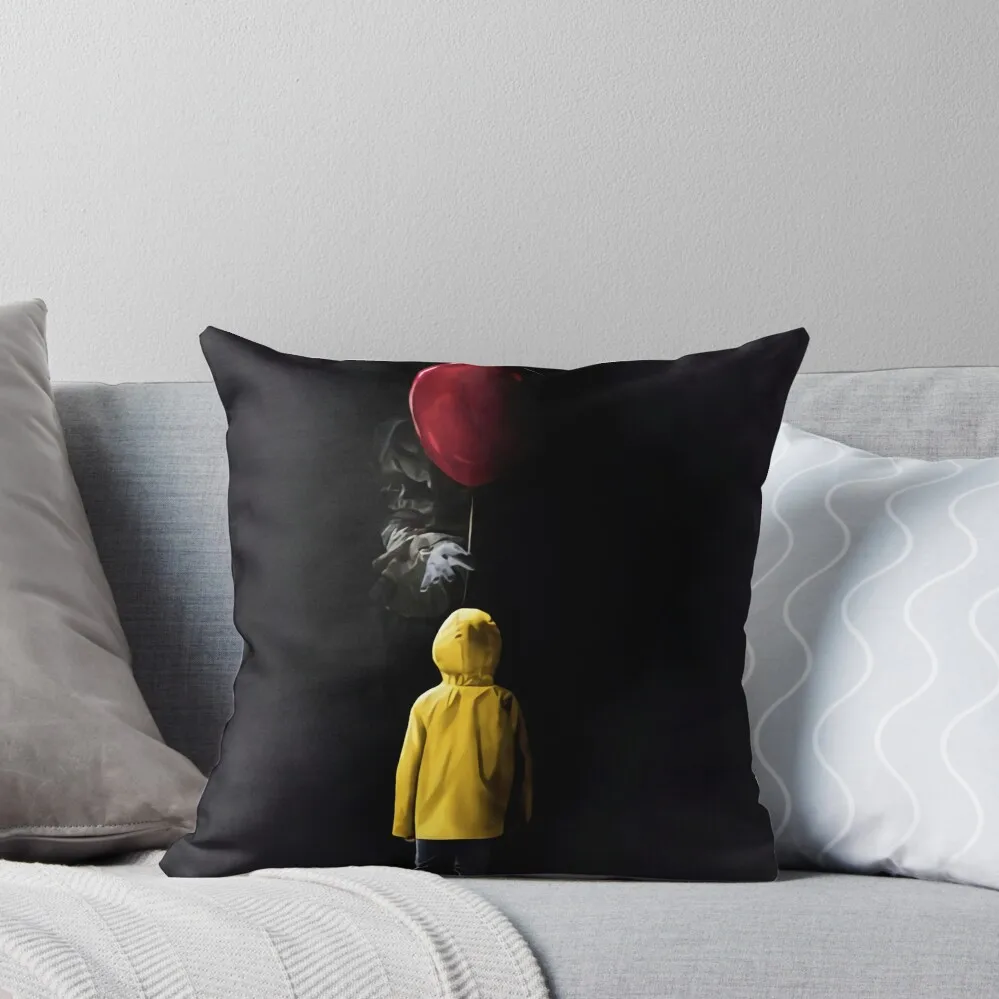 

It Balloon MOvie Horror Poster Throw Pillow Couch Pillows Pillowcase Cushion