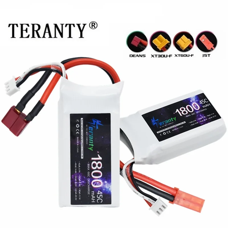 Lot de 1 à 3 Batteries LiPo 7.4V 2200mAh XT30/XT60/JST/T pour RC