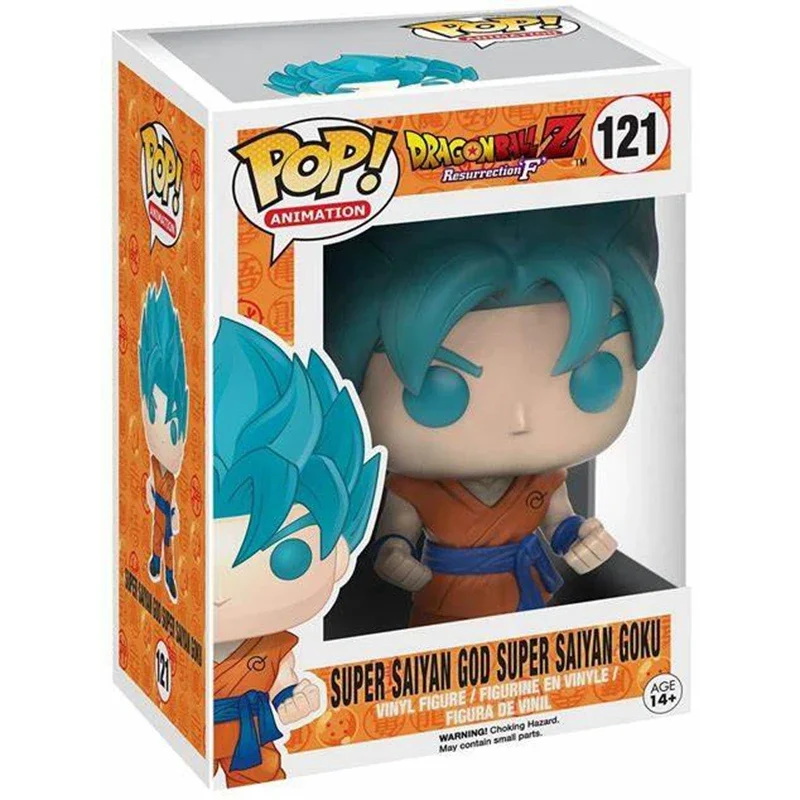 Funko Pop Anime Giapponese Dragon Ballz Super Saiyan God Goku 121 # Vinyl Action Figure Collection Model Toys