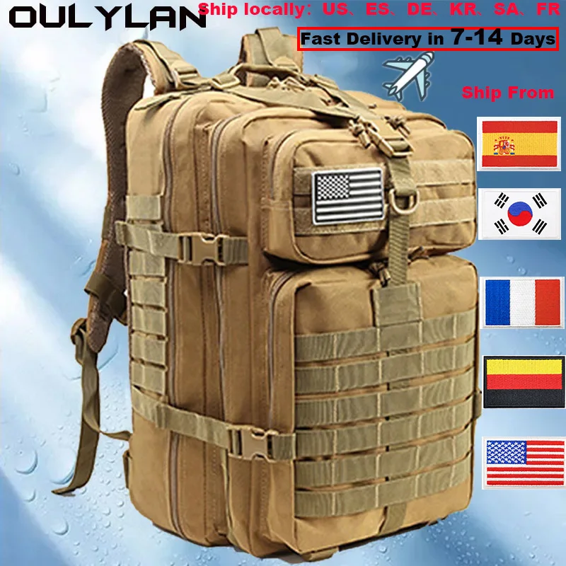 

Softback Waterproof Hiking Hunting Bags 30L/50L Large Capacity Camping Rucksack Men Army Military Tactical Backpack Outdoor
