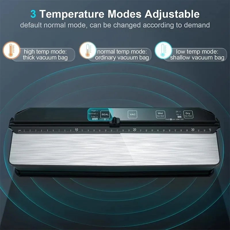 Household small food vacuum sealing machine, vacuum lock fresh, high suction, dry and wet dual-use sealing machine