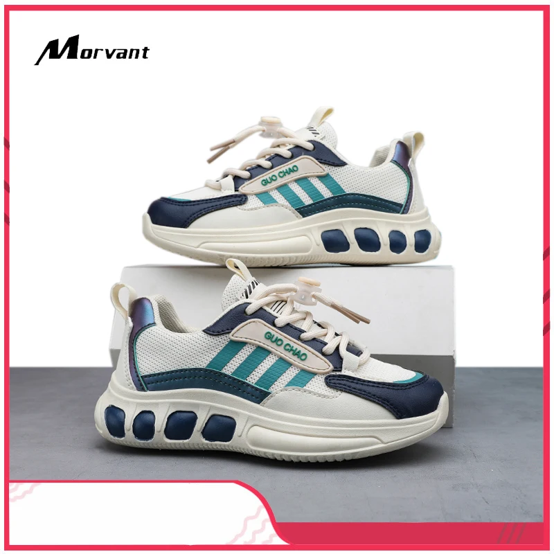 

MORVANT Kids Sneakers Mesh Breathable Boys Running Shoes Anti-skid Children's Jogging Sneakers Soft Sole Girls Casual Shoes