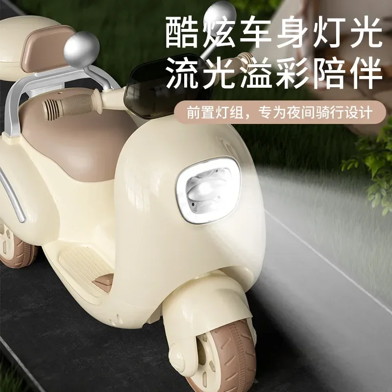 Children's Electric Motorcycle Tricycle Boys and Girls Ride Toy Car Electric Car Can Be Remote Controlled Battery