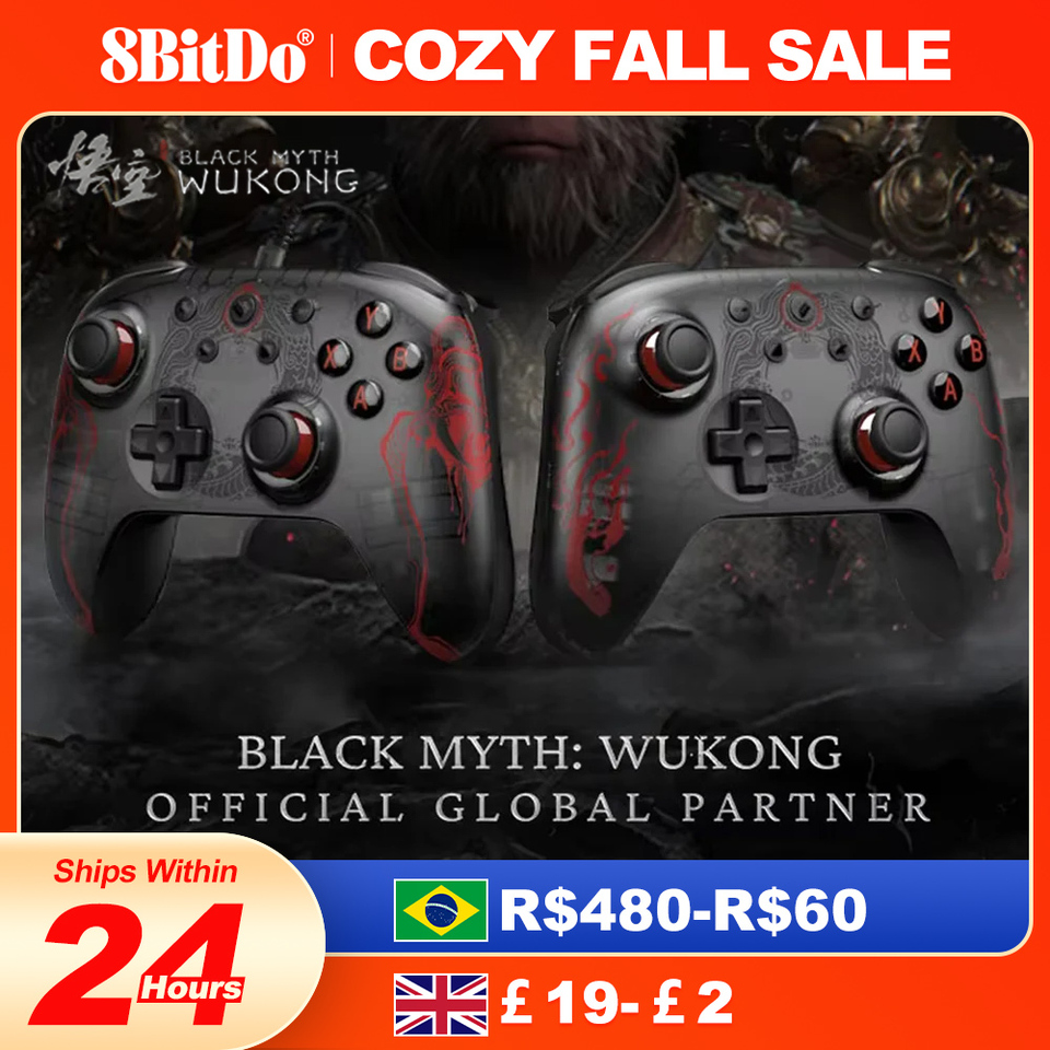 8BitDo Gamepads PC Black Myth Wukong Ultimate 2C Wireless or Wired Gaming Controller Windows 10 11 Steam Raspberry Pi Android