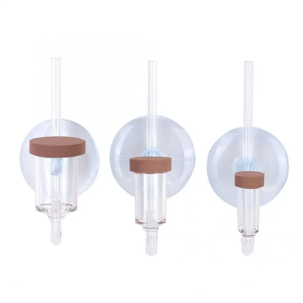 U Shape Co2 Refiner Transparent Acrylic Fish Tank Co2 Refiner Suction Cup Mini Diffuser Aquarium Plant Growth Accessories aquarium co2 diffuser,aquarium co2 accessories