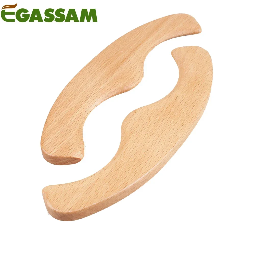 EGASSAM 1Pcs Natural Wood Scraping Stick Scraper For Fat Burner Back Shoulder Neck Waist Leg Body Massage Therapy Slimming Tool