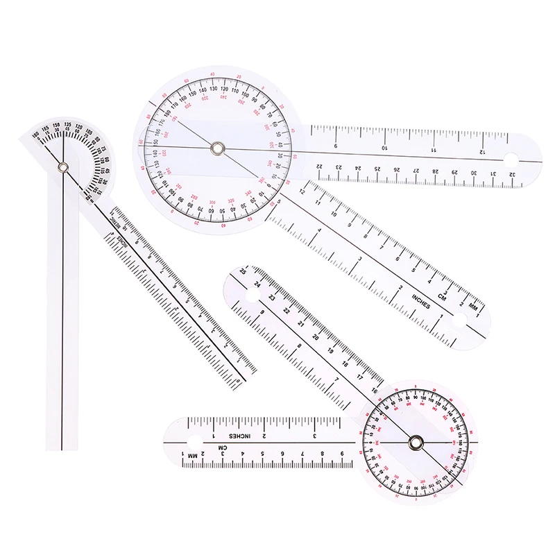 

6/8Inch PVC Angle Ruler Goniometer Rule Medical Joint Ruler Calibrated Orthopedics Angle Rule