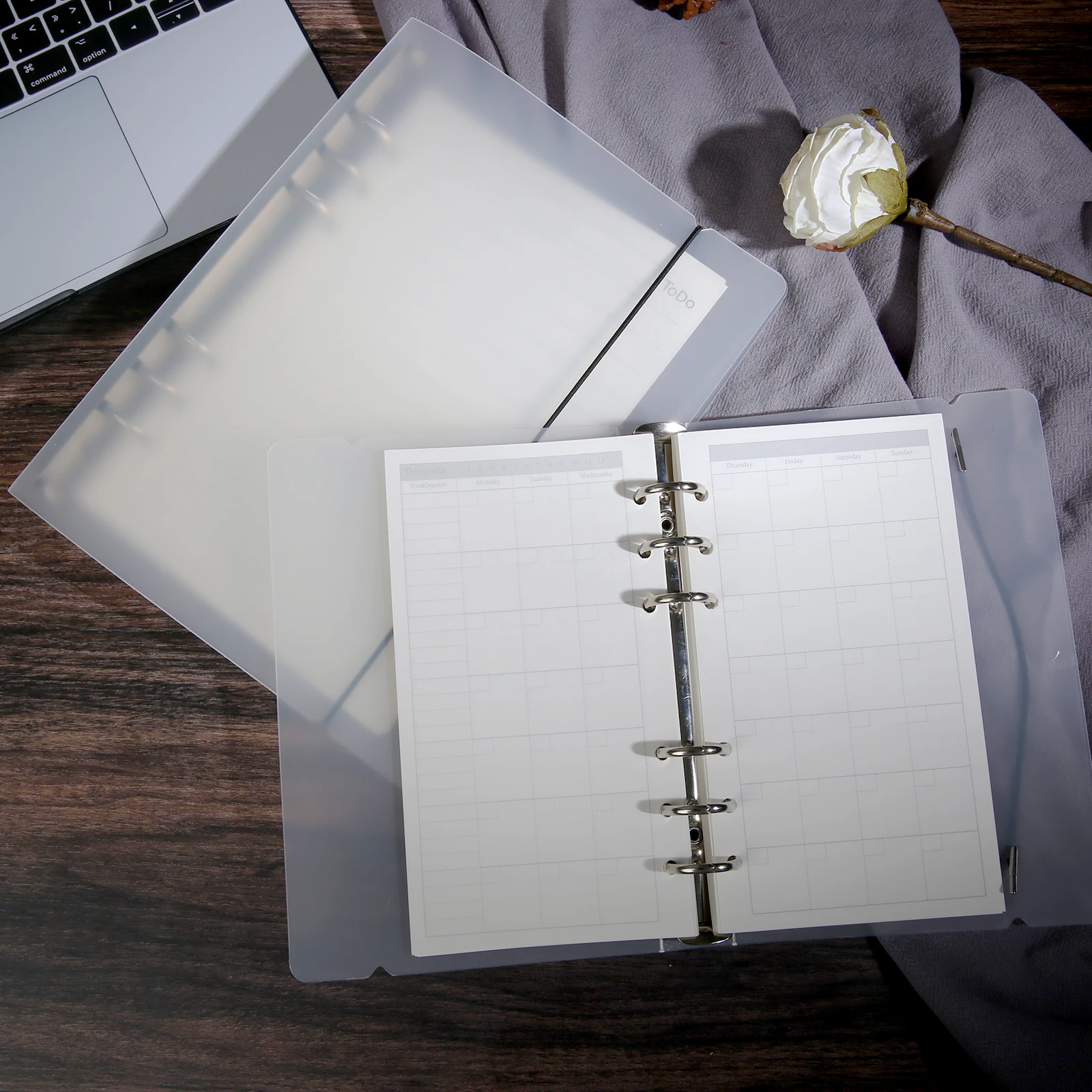 

Diary 2023 A6 A5 Transparent Loose Leaf Binder Notebook Inner Core Cover Note Book Journal Planner Office Stationery Supplies