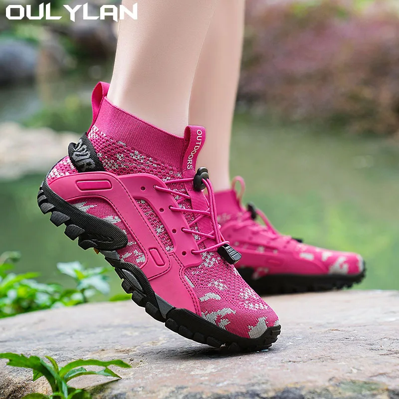 

On Hiking Upstream Wading Shoes Men Quick Dry Shoes Slip Non-slip Mesh Breathable Water Sneakers High Top Climbing Footwear