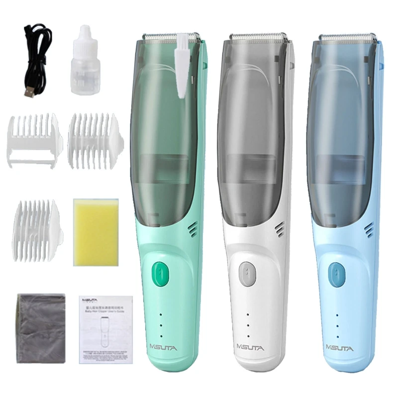 Infant Silent Hair Clipper Portable Electric Hair Trimmer for Babies Dual-Motor USB Cutter Home Use