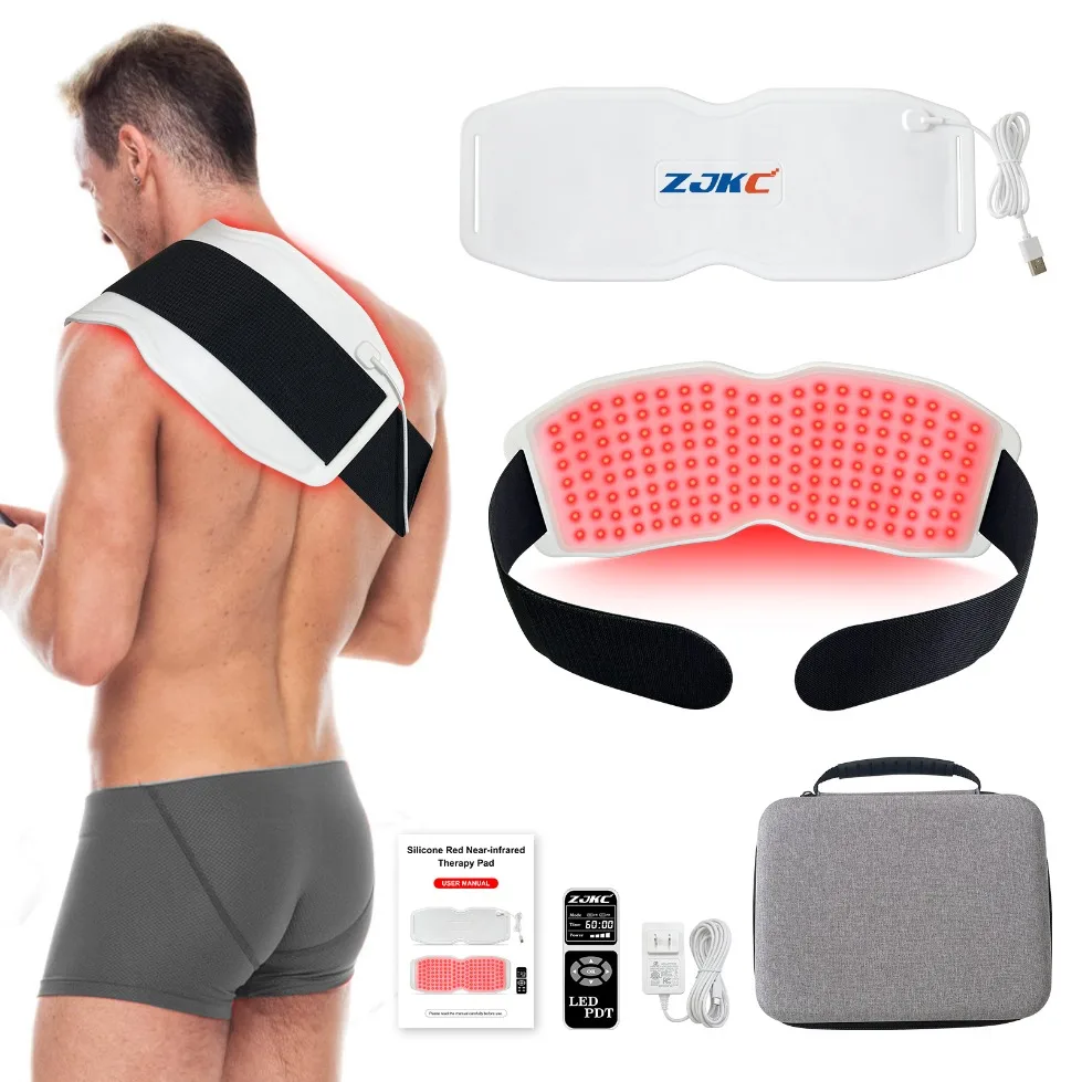 

ZJKC 450 LED Red Light Therapy Belt For Pain Relief 660nm 850nm 940nm Red Infrared Light Pad For Burn Fat Body Slimming Device