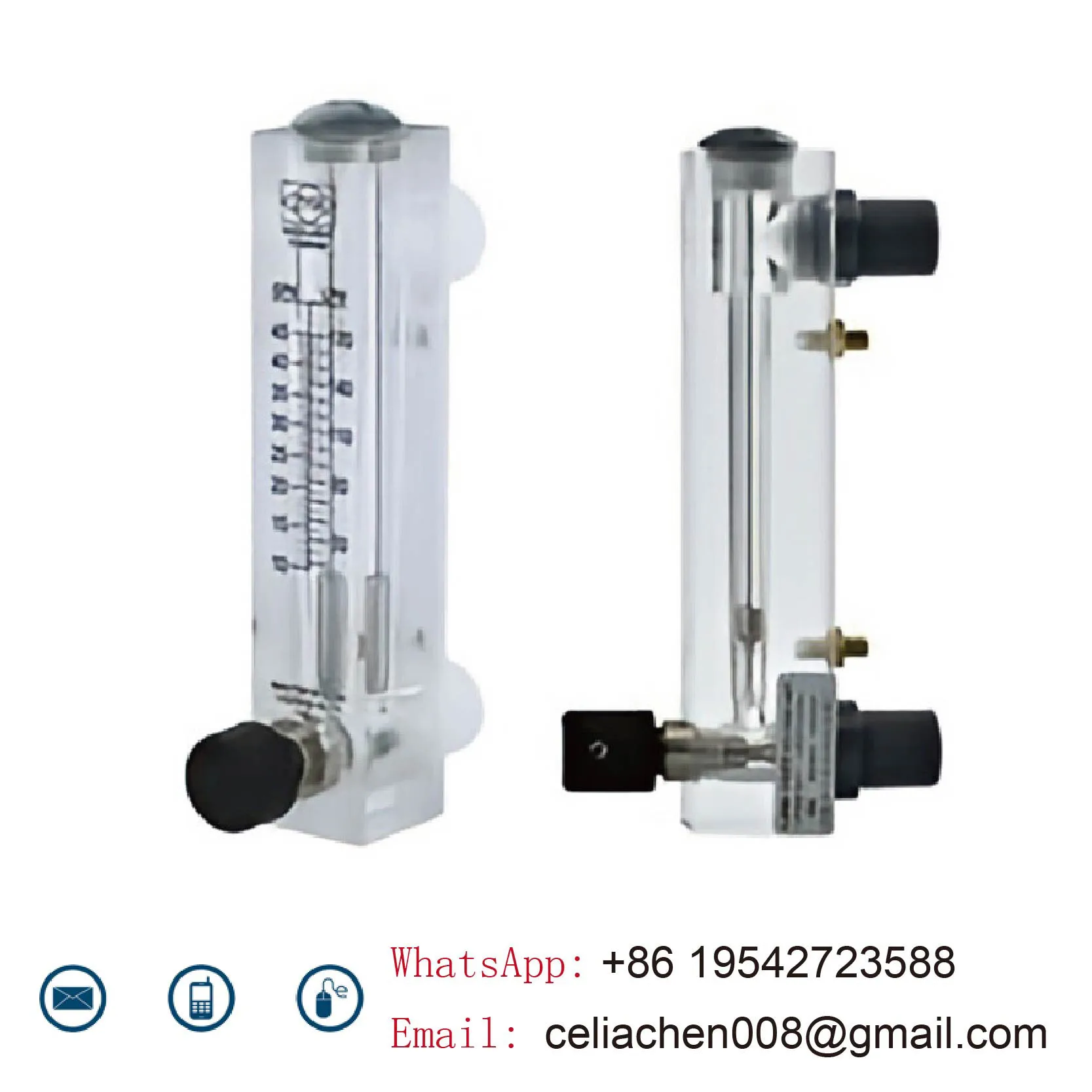 Liquid Roto Meter LZM-25ZT Acrylic Liquid Rotameter Flow Meter for Air and Water Panel ...