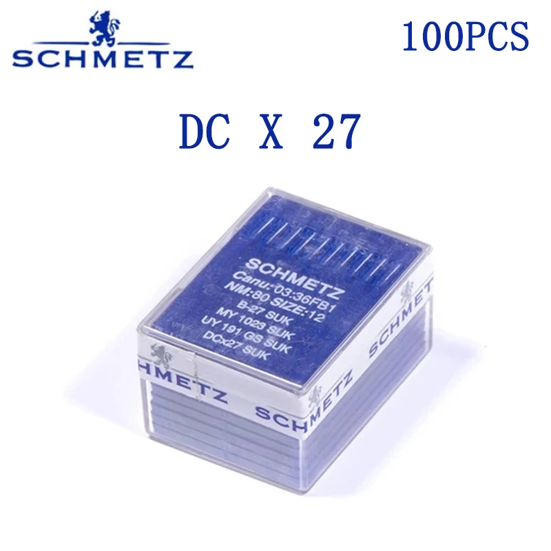 

100pcs Germany Schmetz Industrial Sewing Machine Needles Blue Lion DCX27 B-27 SUK SES MY1023 UY191GS Overlock