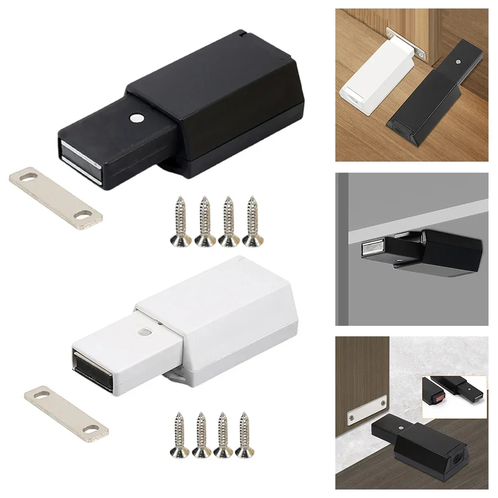 Magnetic cabinet catches for door stop