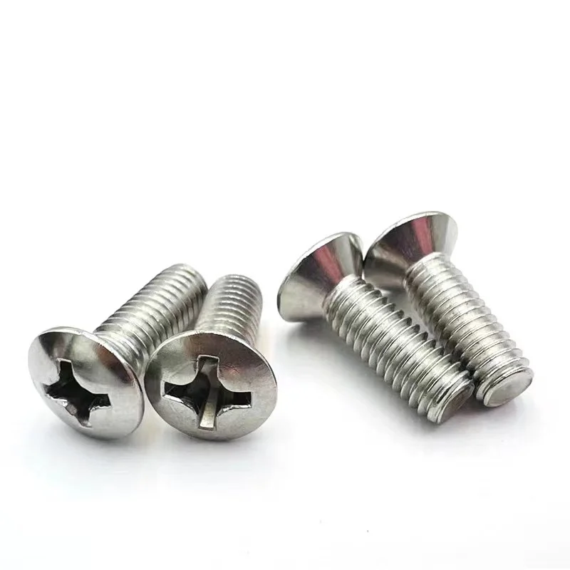 10/50 шт. M2 M2.5 M3 M4 M5 M6 GB820 DIN966 A2-70 304 Крест Из Нержавеющей Стали Phillips приподнятая потайная головка полуовальный винт болт