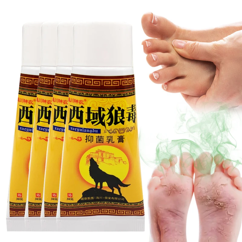 

4pcs 30g Foot Odor Removal Ointment Repair Foot Skin Psoriasis Treat Dressing Inhibitory Fungus Antipruritic Tinea Pedis Cream