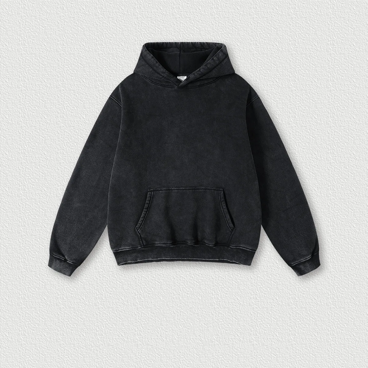 

2023 Autumn/Winter Fashion Brand Solid Wash Vintage Pullover Hoodie Oversize Plush Hooded Men's Sweatshirt
