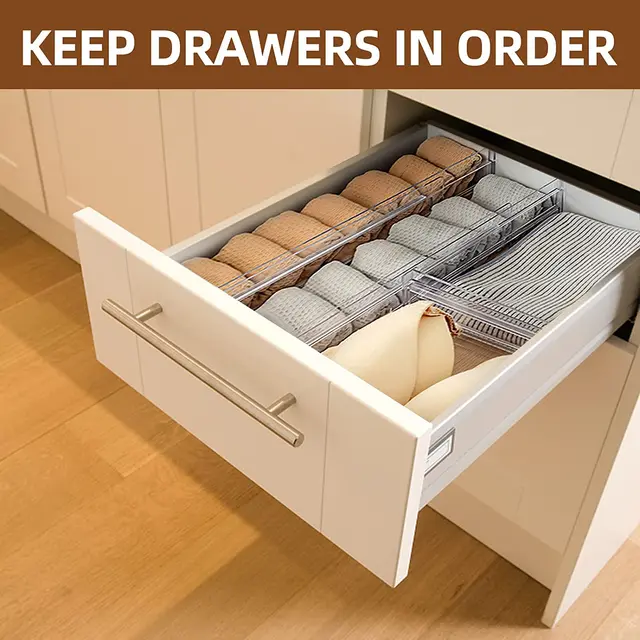 6Pcs Adjustable Transparent Drawer 6Pcs Adjustable Transparent Drawer