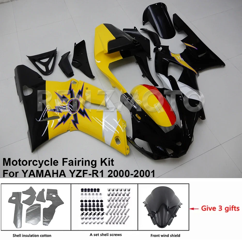

Комплект обтекателей для мотоцикла, комплект кузова из пластика для YAMAHA YZF-R1 YZF R1 2000-2001, Аксессуары для кузова