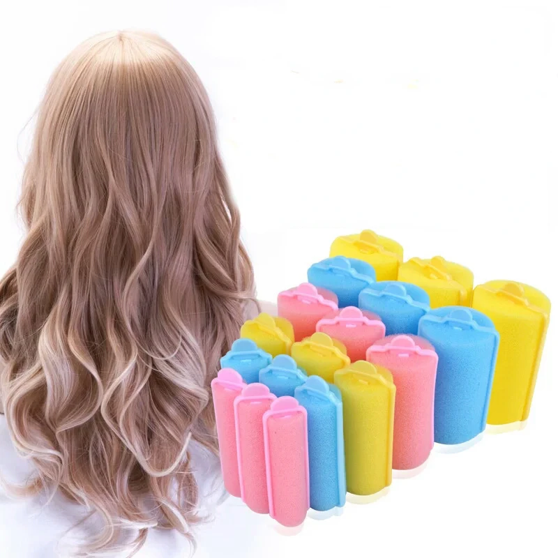 Hair Styling Tool Hair Curling Tools 6-14pcs Magic Sponge Foam Hair Rollers Heatless Curlers for Women