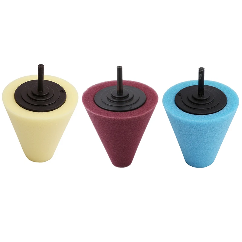 Auto Wheel Polishing Sponge Used for Electric Drill Burnishing Ball Polishing Cone Car Hub Sponge Car Accessories 1 pc