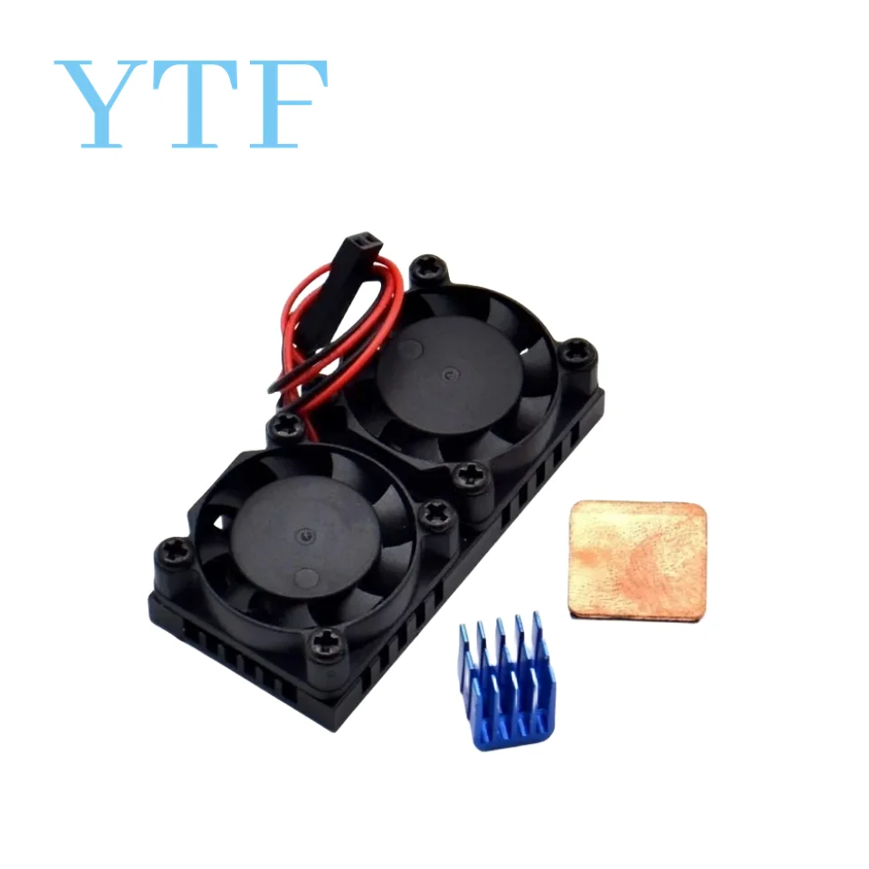 Raspberry Pi Cooler 1set Dual Fan Cooling System Module With Heat Sink For Raspberry Pi 4B 3B+