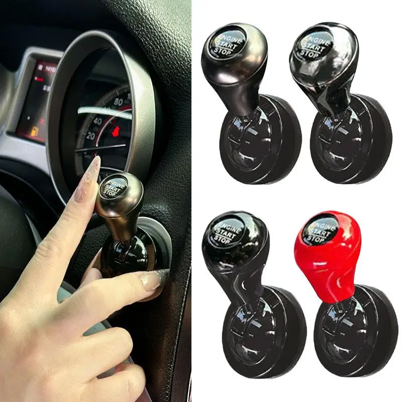 Car Start Button Cover Retro Joystick Decoration Car One Click Start Joystick Decorative Ball Automotive Interior Accessory
