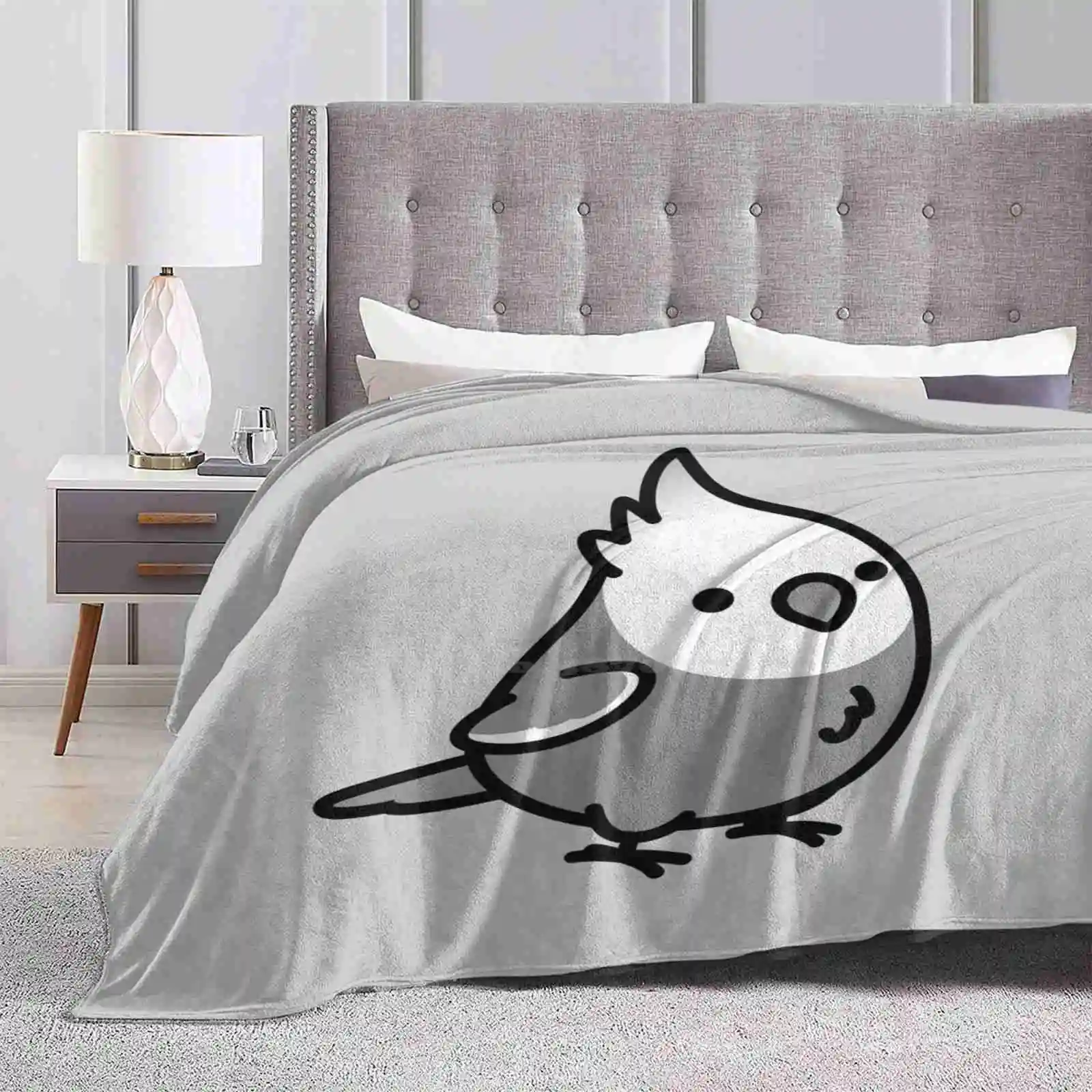 

Chubby White Faced Cockatiel Four Seasons Comfortable Warm Soft Throw Blanket Cute Birblr Chibi Cockatiel Chibi Bird Birds