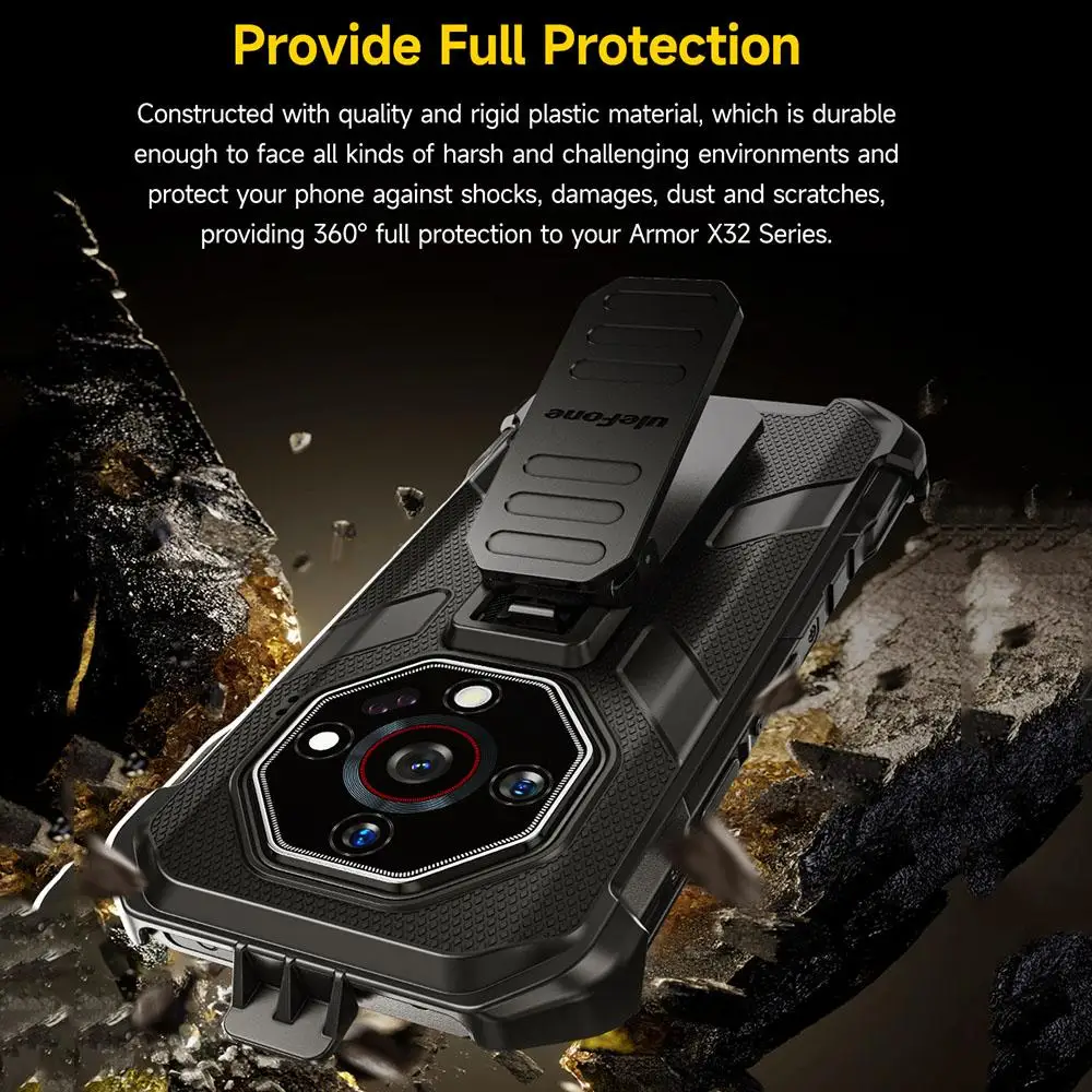 Back Clip Phone Case For Ulefone Armor X32 / X32 Pro Ulefone Back Clip Phone Case with Carabiner