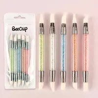 Nail Art Pen Double Head Silicone Flower Sculpting Pen Adjustable Glue Stick Embossing Pen Nail Art Brush Every Home Tool 2