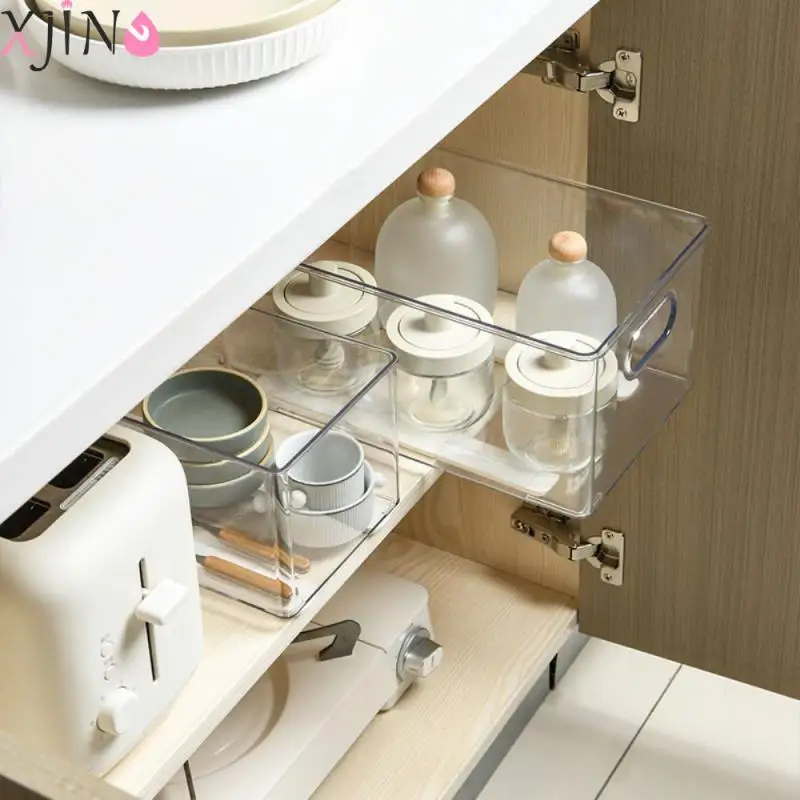 

White Slides Drawer Basket Pull Rail Drawer Sliding Rails Bin Tracks Furniture Hardware Pullout Organizers Storage Rack Track