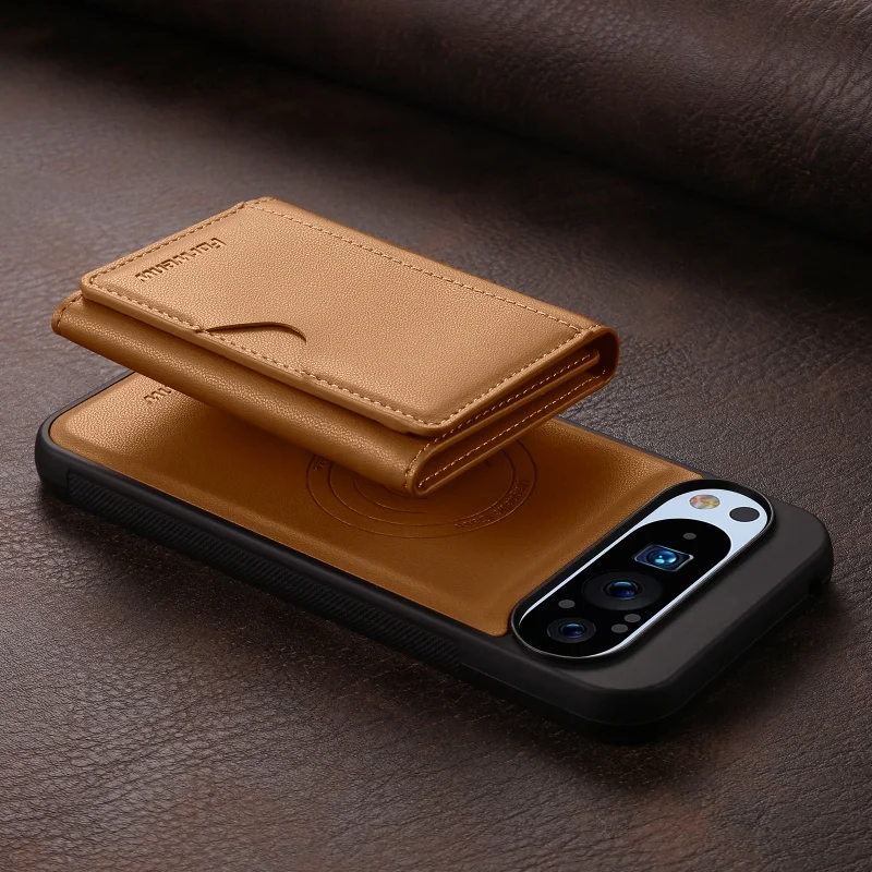 Magsafe Magnetic Leather Wallet Card Phone Case - Flip Purse Holder Cover