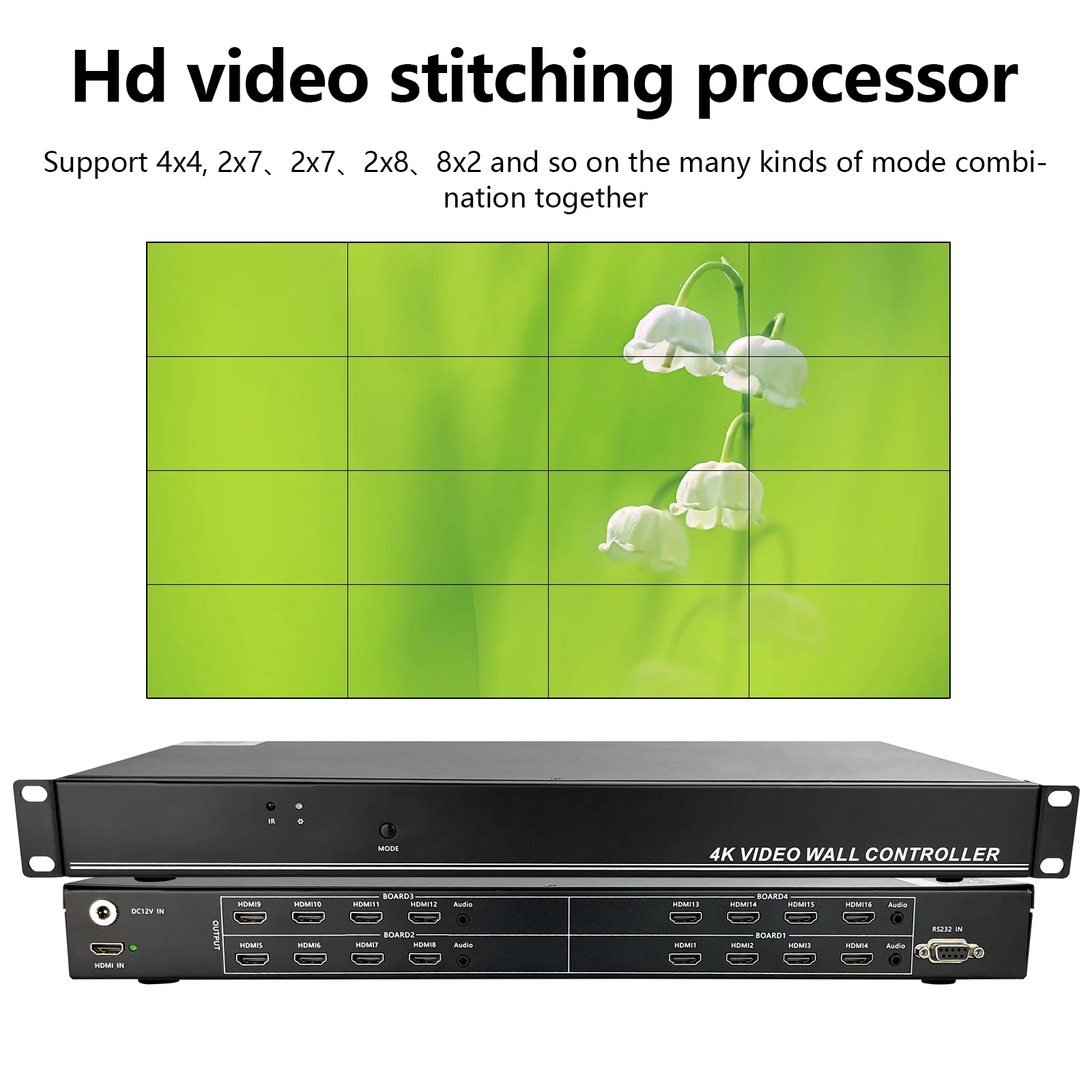 4x4-HDMI-Video-Wall-Controller-HD-Processor-MultiScreen-Stitching ...