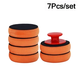 Premium Car Wax Applicator Pads with Ergonomic Red Handle for Perfect Polishing and Cleaning (7Pcs)